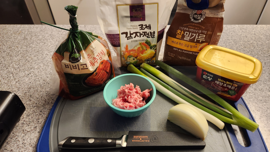 ingredients for kimchijeon